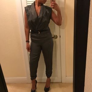 One piece jumpsuit with belt